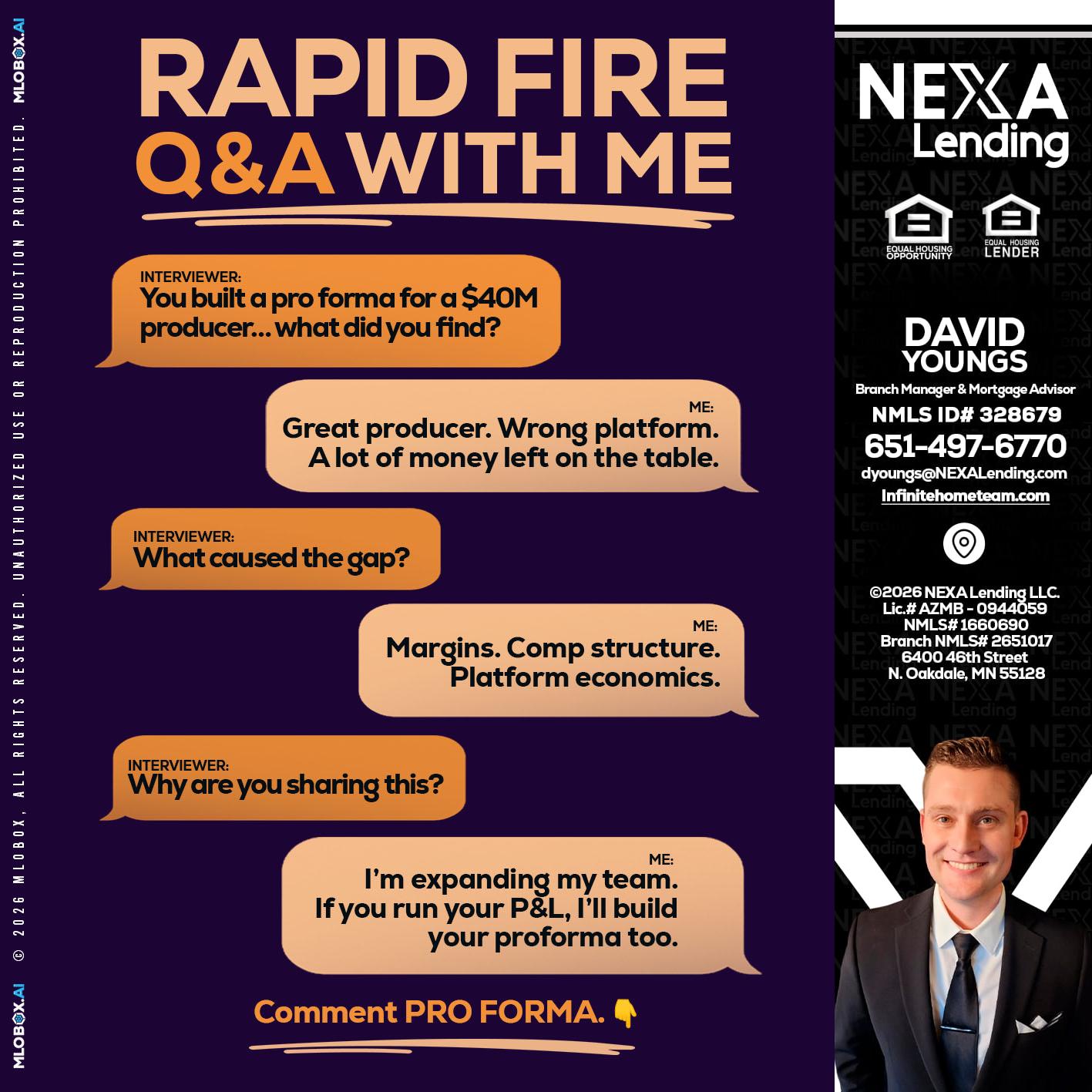 RAPID FIRE - David Youngs -Branch Manager & Mortgage Advisor