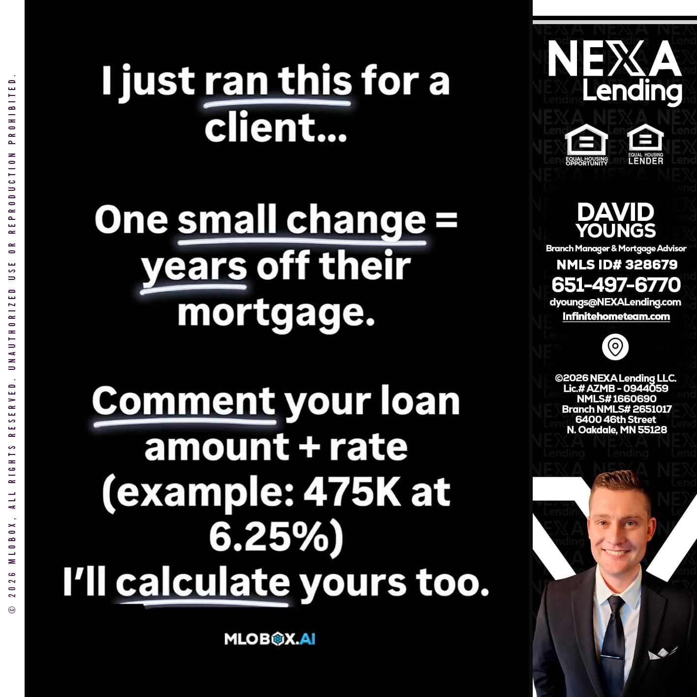 I JUST RAN - David Youngs -Branch Manager & Mortgage Advisor