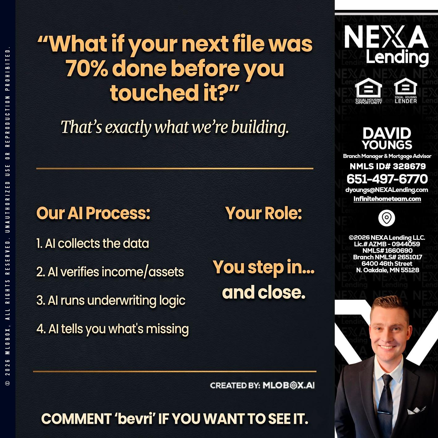 WHAT IF YOUR - David Youngs -Branch Manager & Mortgage Advisor