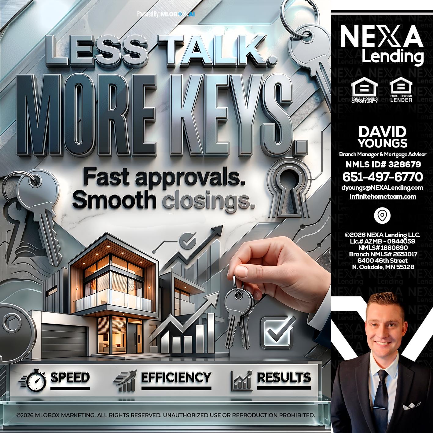 LESS TALK, MORE KEYS! - David Youngs -Branch Manager & Mortgage Advisor
