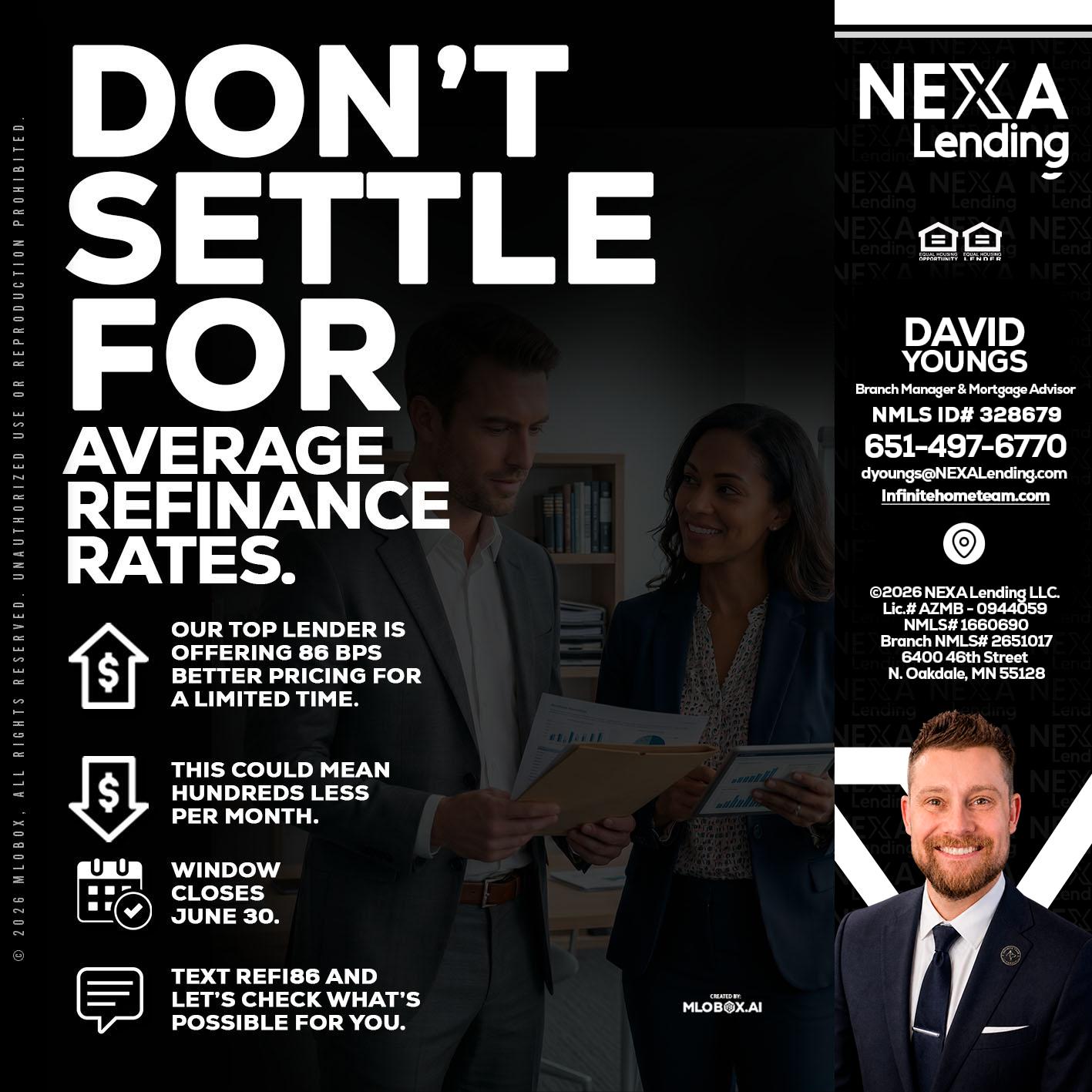 dont settle - David Youngs -Branch Manager & Mortgage Advisor