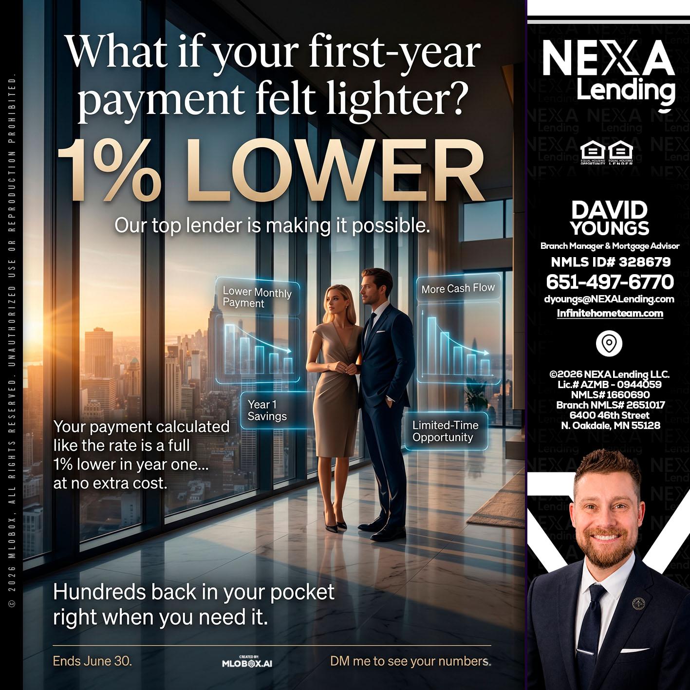1% LOWER - David Youngs -Branch Manager & Mortgage Advisor