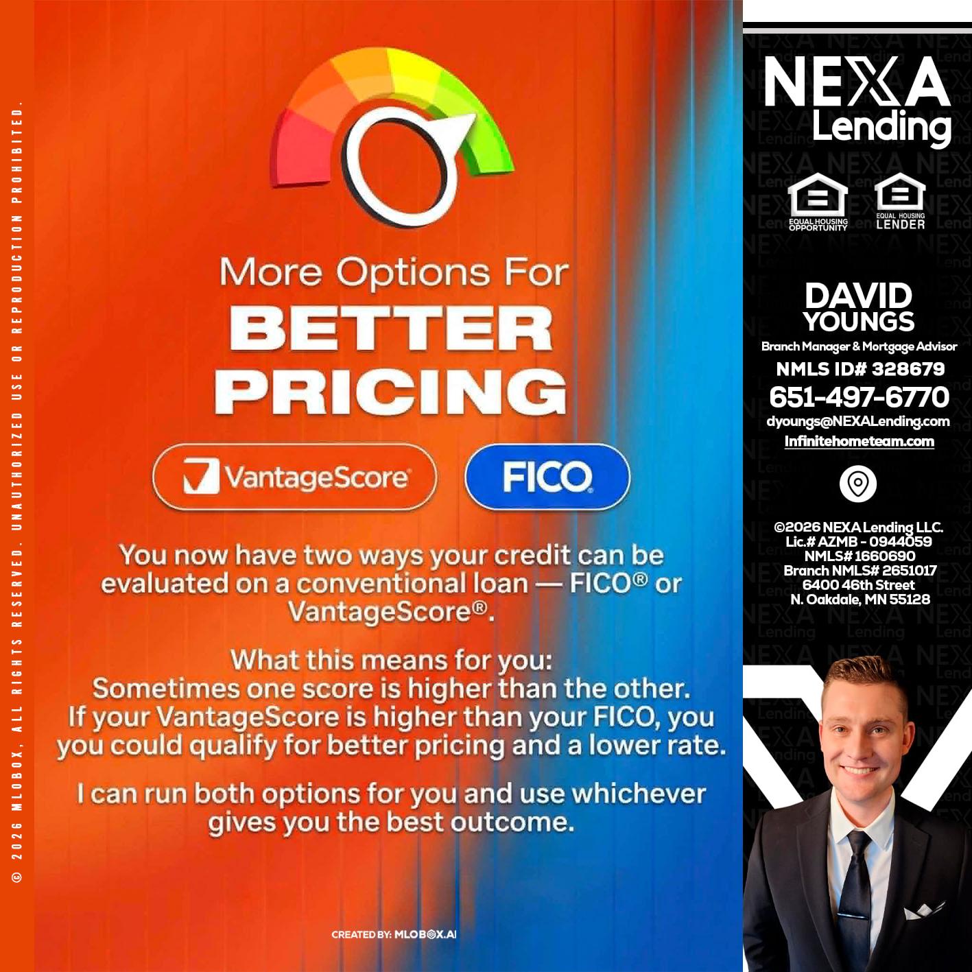 BETTER PRICING - David Youngs -Branch Manager & Mortgage Advisor