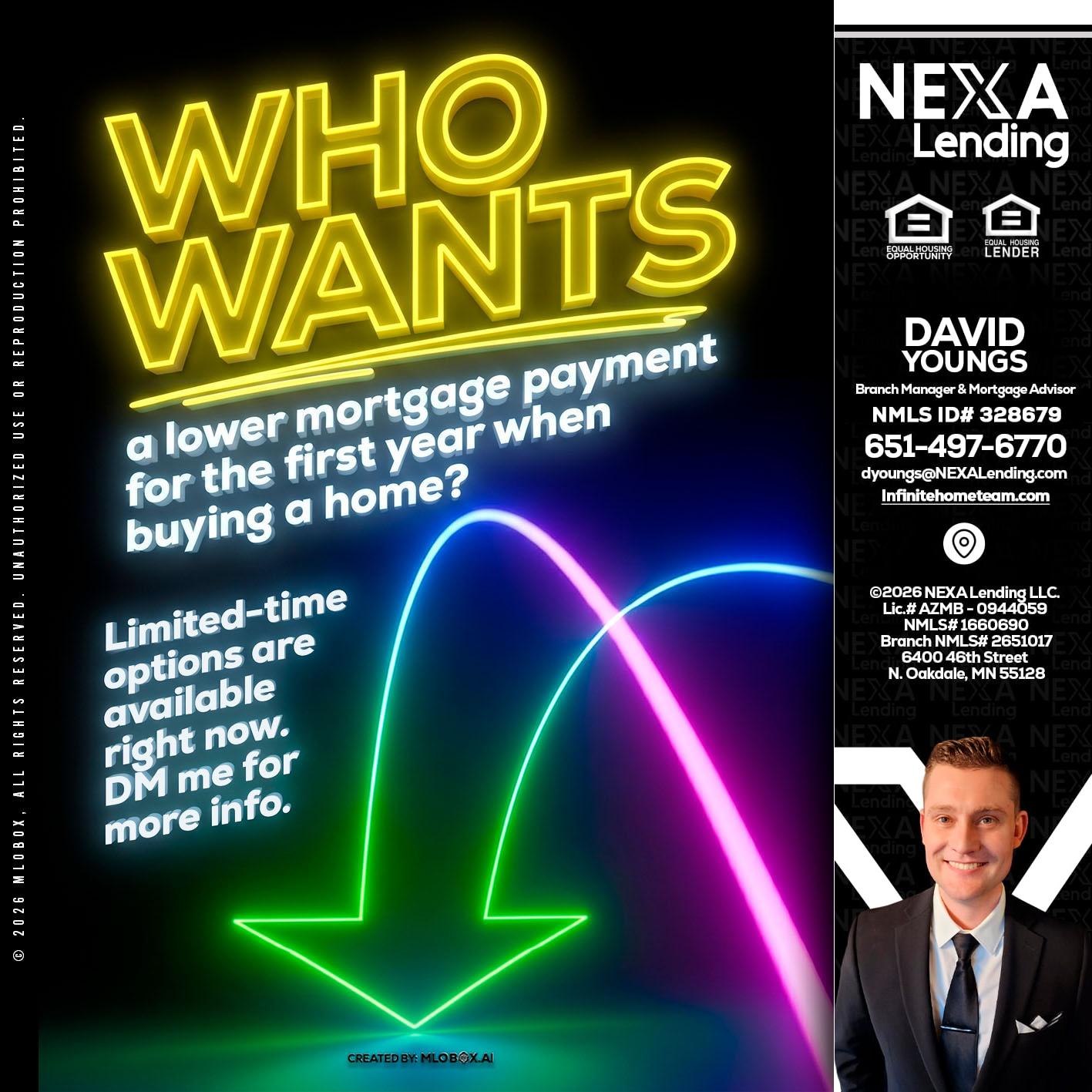 WHO WANTS - David Youngs -Branch Manager & Mortgage Advisor
