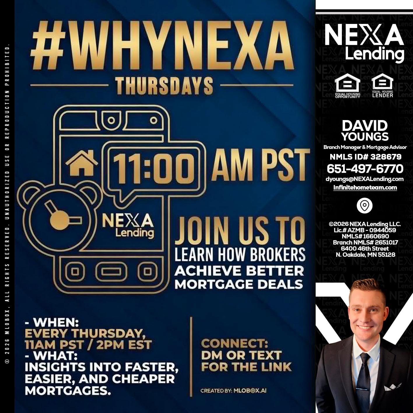 WHY NEXA THURDAYS - David Youngs -Branch Manager & Mortgage Advisor