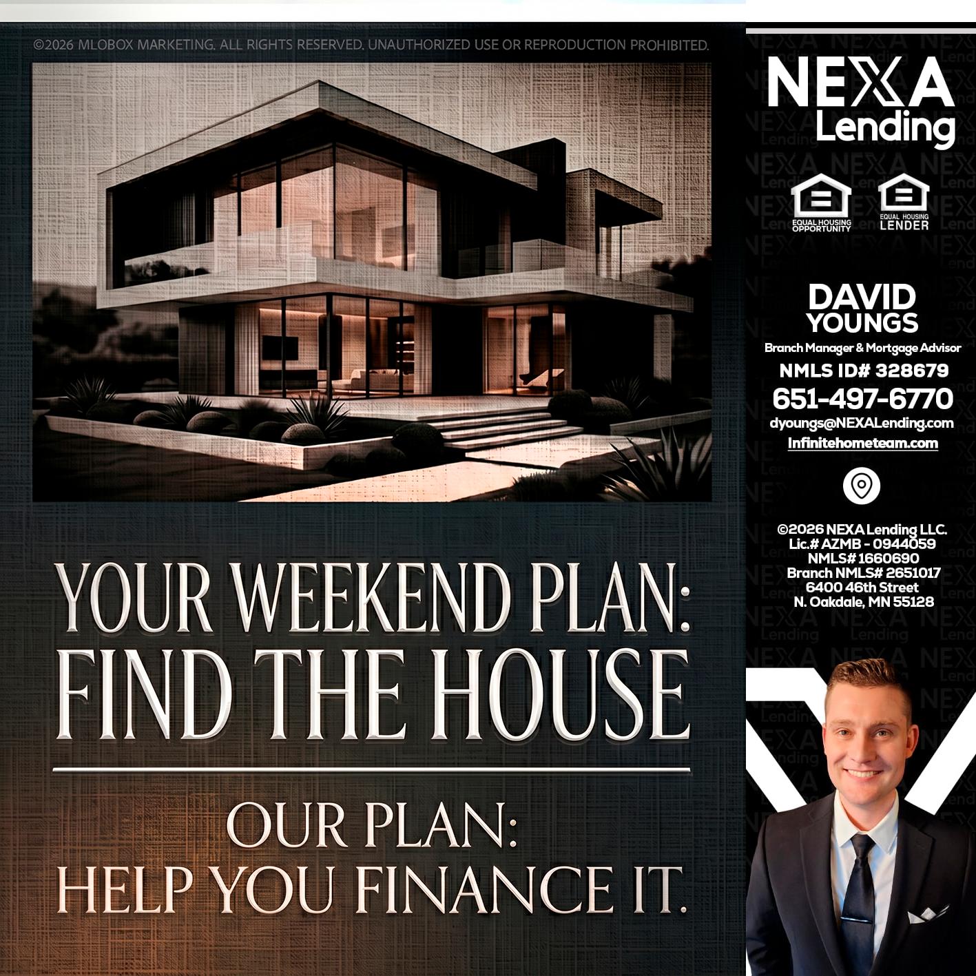 YOUR WEEKEND PLAN - David Youngs -Branch Manager & Mortgage Advisor