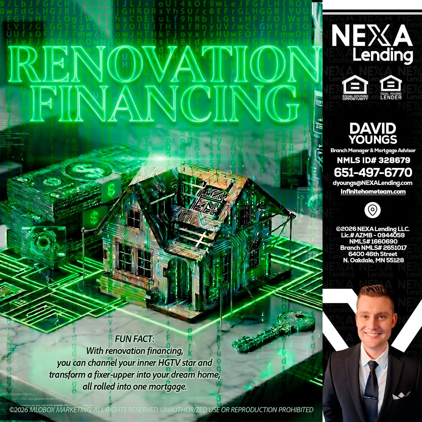 RENOVATION FINANCING - David Youngs -Branch Manager & Mortgage Advisor