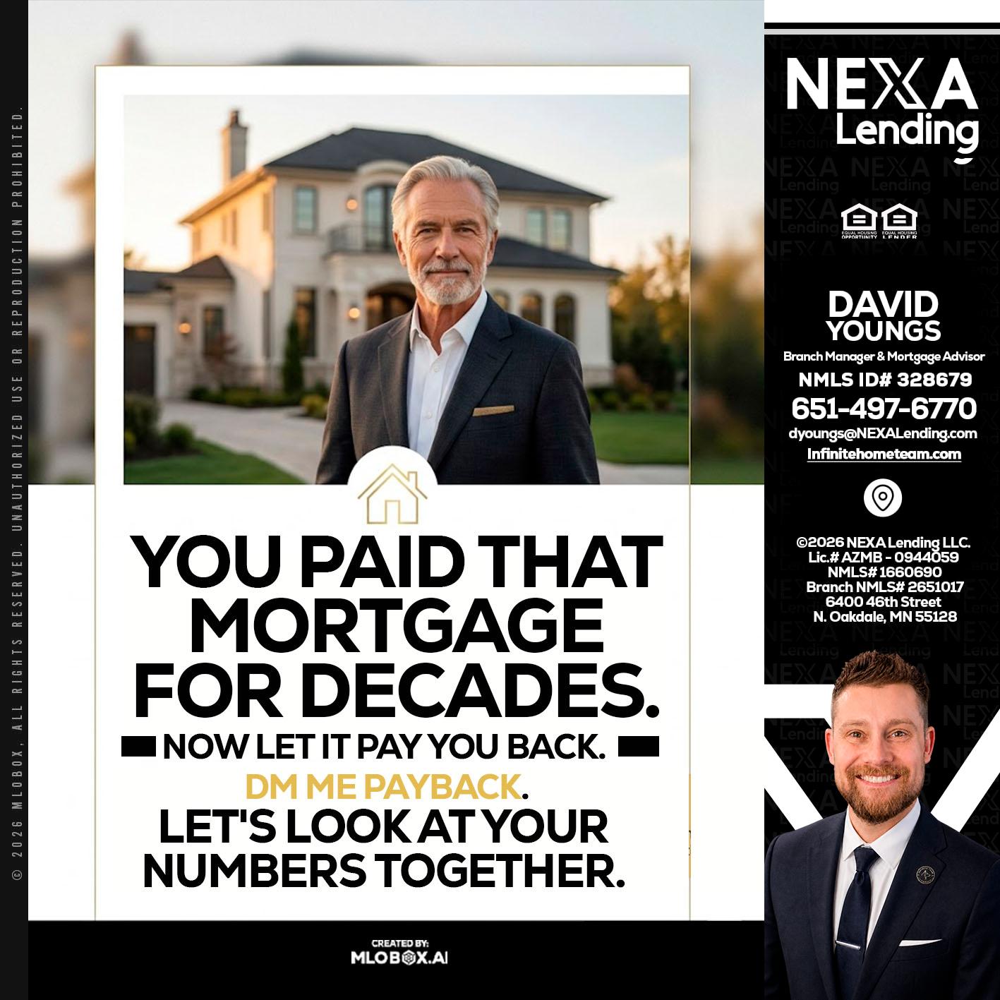 YOU PAID THAT MORTGAGE - David Youngs -Branch Manager & Mortgage Advisor