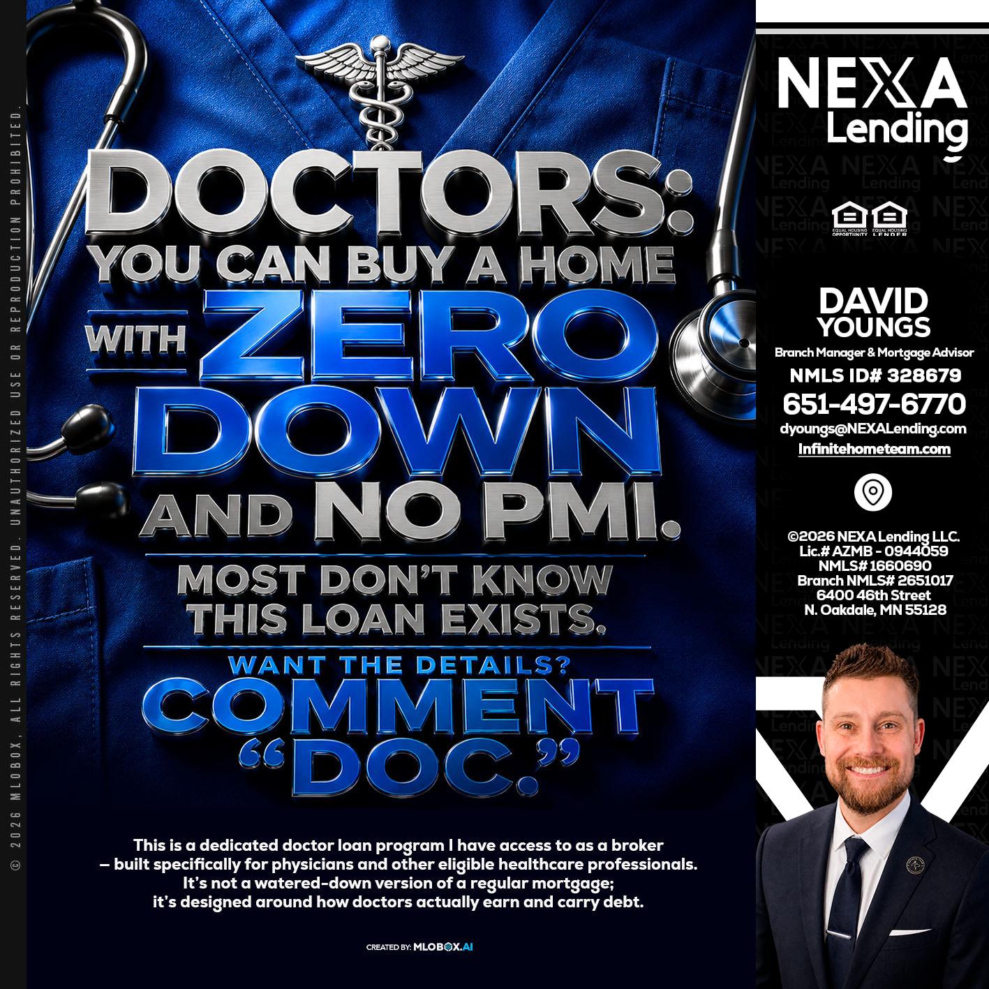 DOCTORS YOU CAN BUY - David Youngs -Branch Manager & Mortgage Advisor