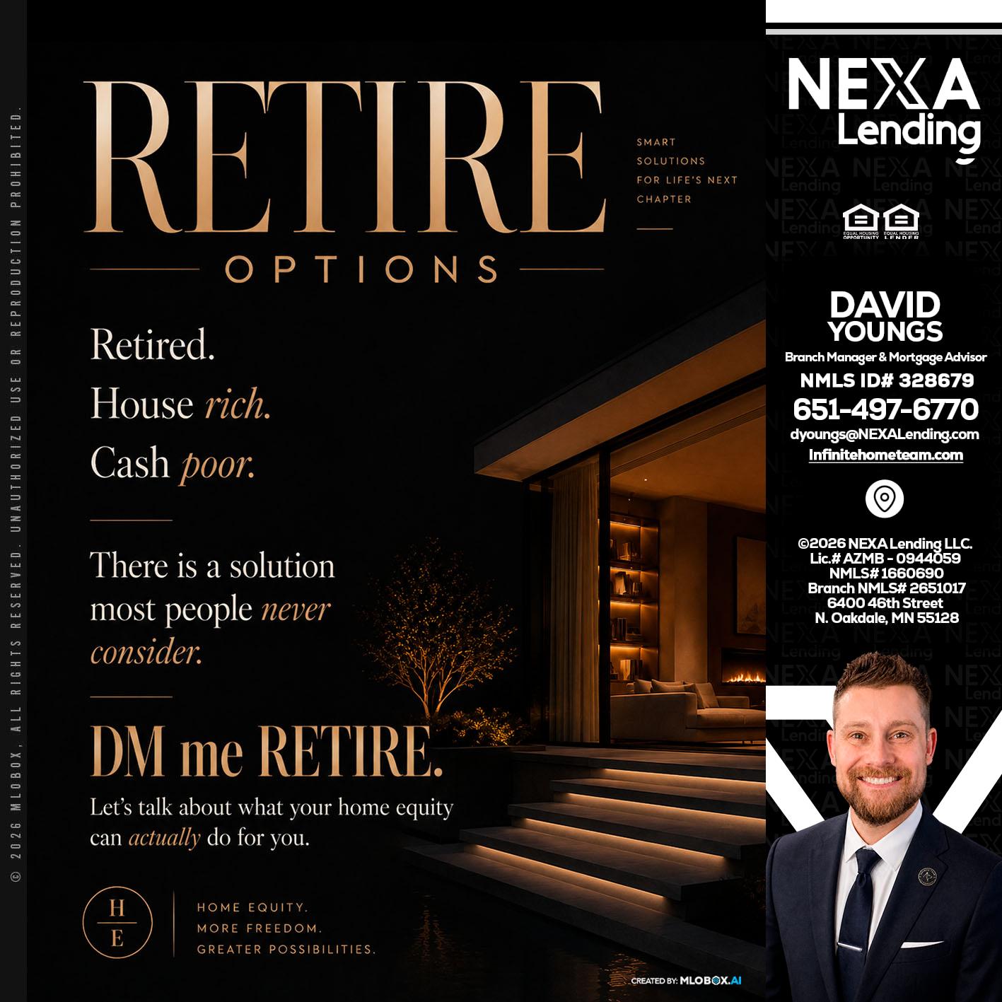 RETIRE LOANS - David Youngs -Branch Manager & Mortgage Advisor