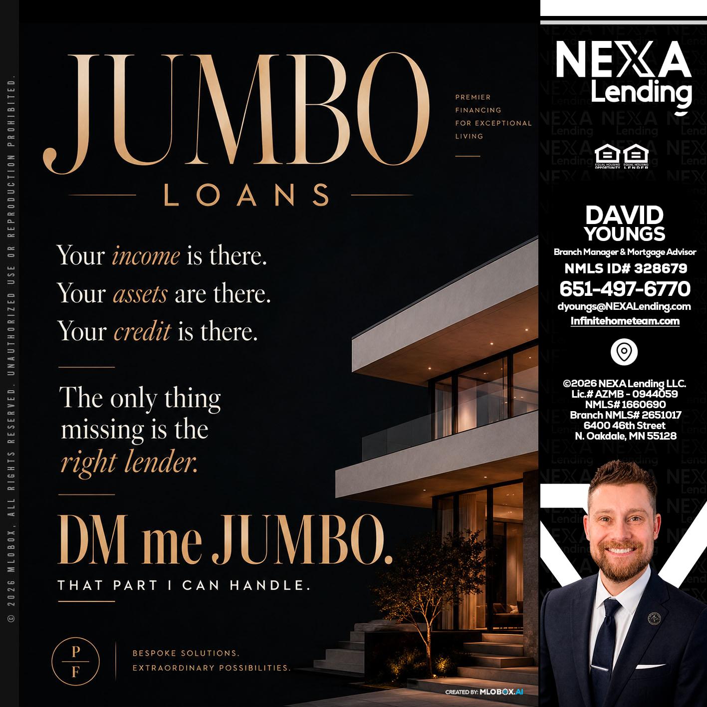 JUMBO LOANS - David Youngs -Branch Manager & Mortgage Advisor
