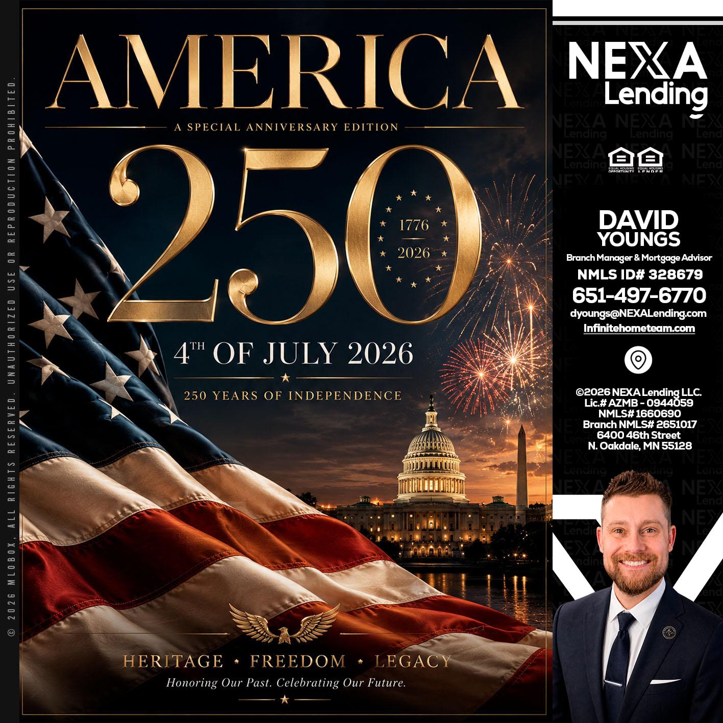 AMERICA 250 TH - David Youngs -Branch Manager & Mortgage Advisor