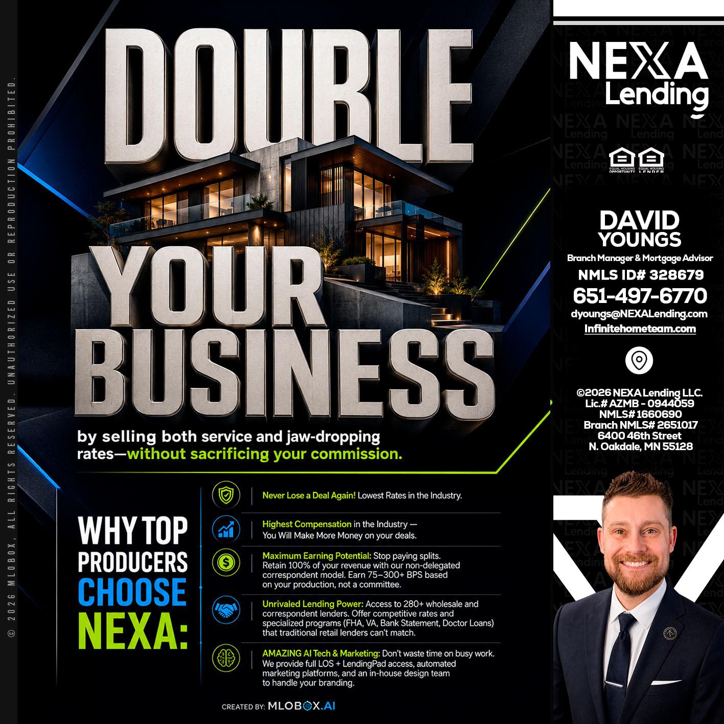 DOUBLE YOUR BUSINESS - David Youngs -Branch Manager & Mortgage Advisor