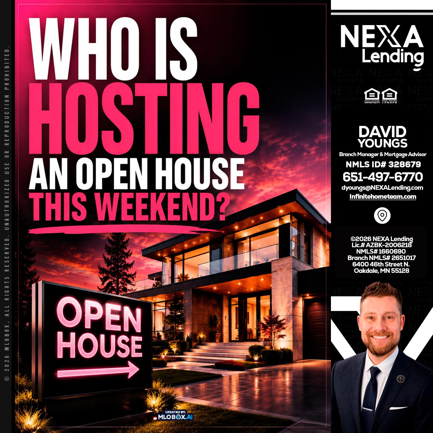 who's is hosting - David Youngs -Branch Manager & Mortgage Advisor