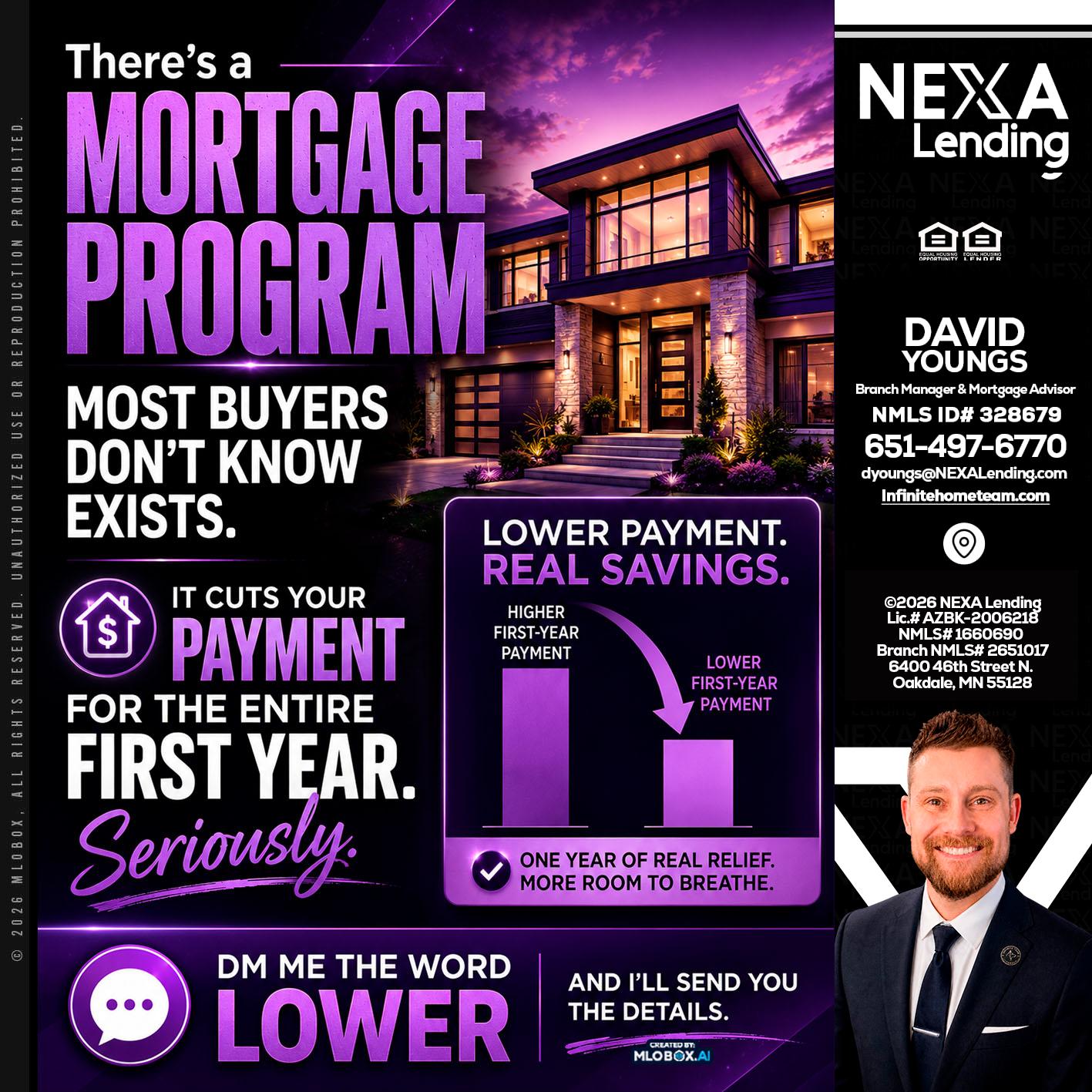 MORTGAGE PROGRAM - David Youngs -Branch Manager & Mortgage Advisor
