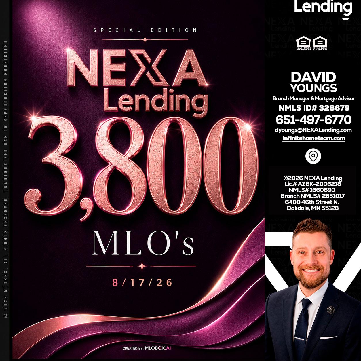 3800 MLOs - David Youngs -Branch Manager & Mortgage Advisor