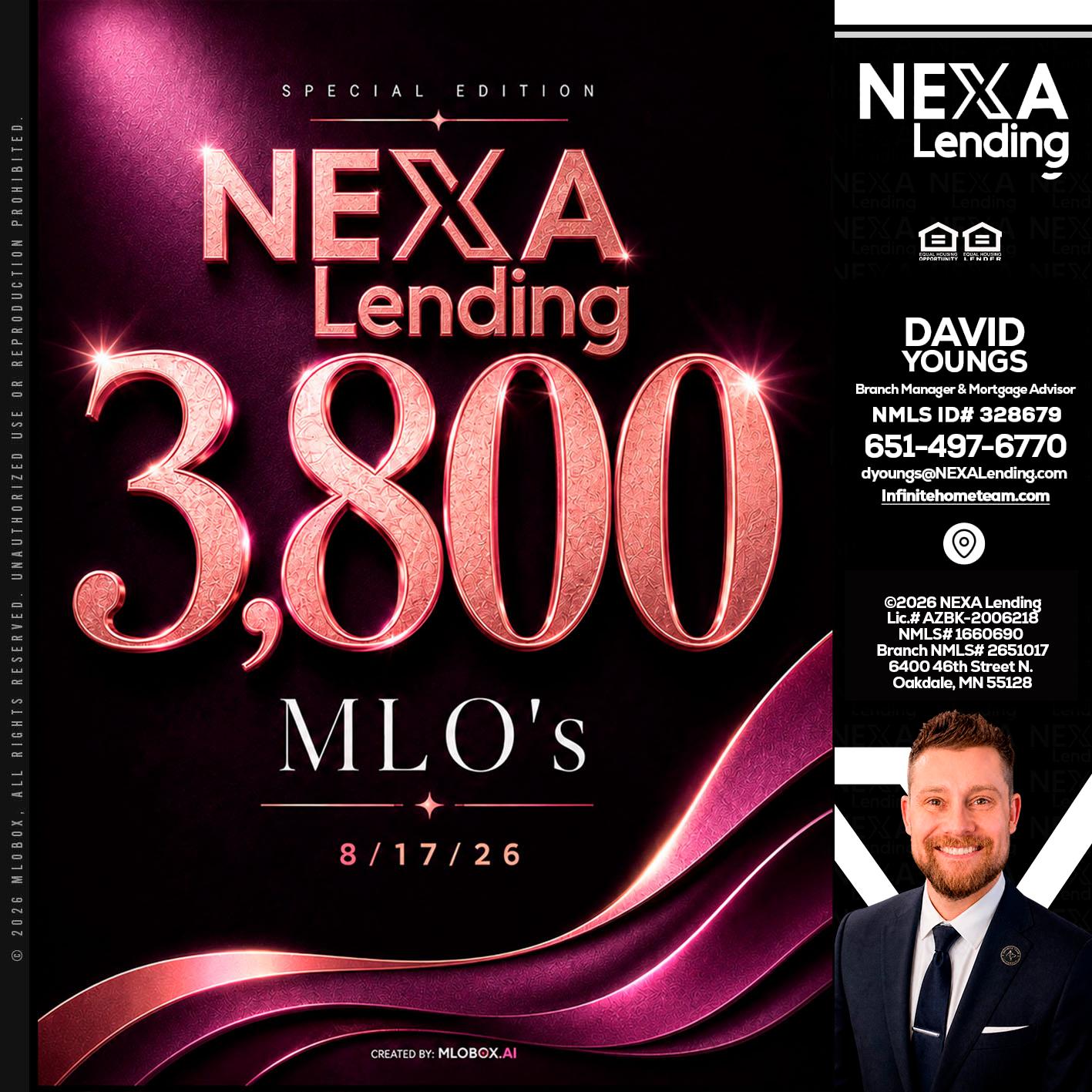 3800 MLOs - David Youngs -Branch Manager & Mortgage Advisor