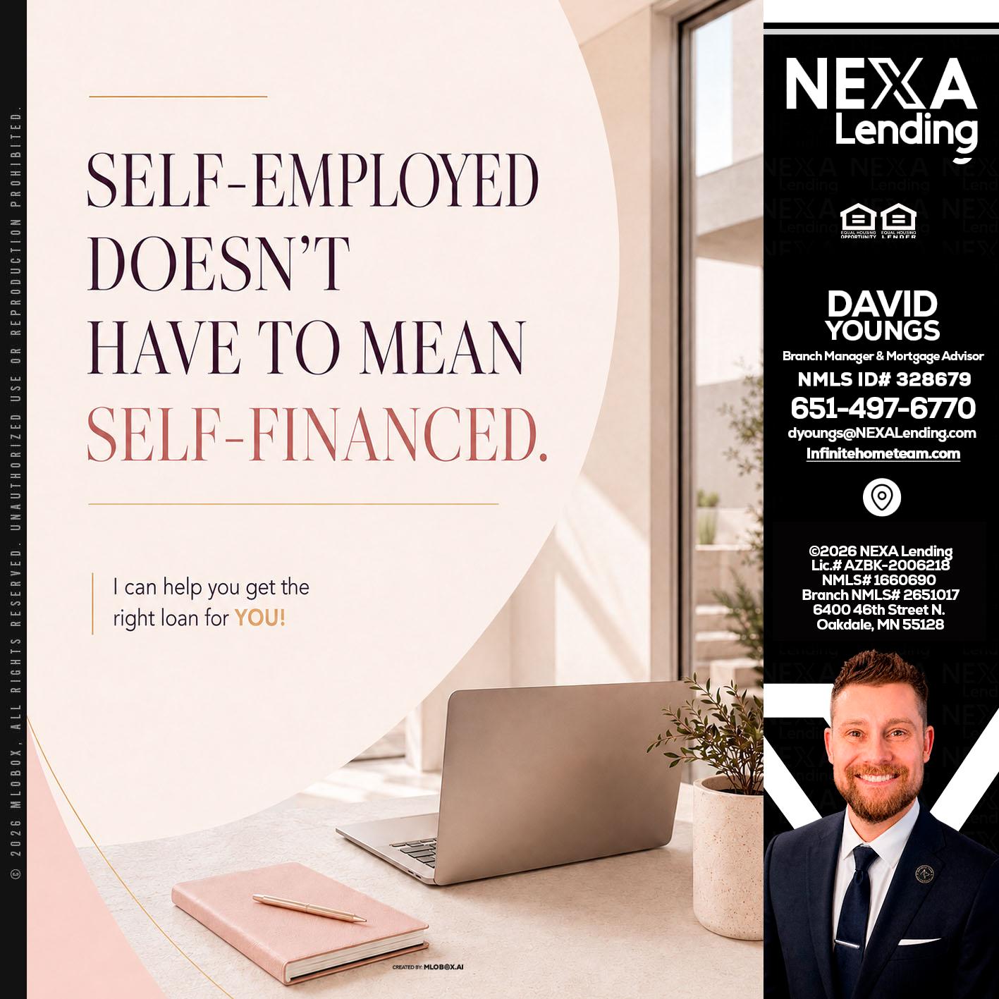 SELF EMPLOYED - David Youngs -Branch Manager & Mortgage Advisor