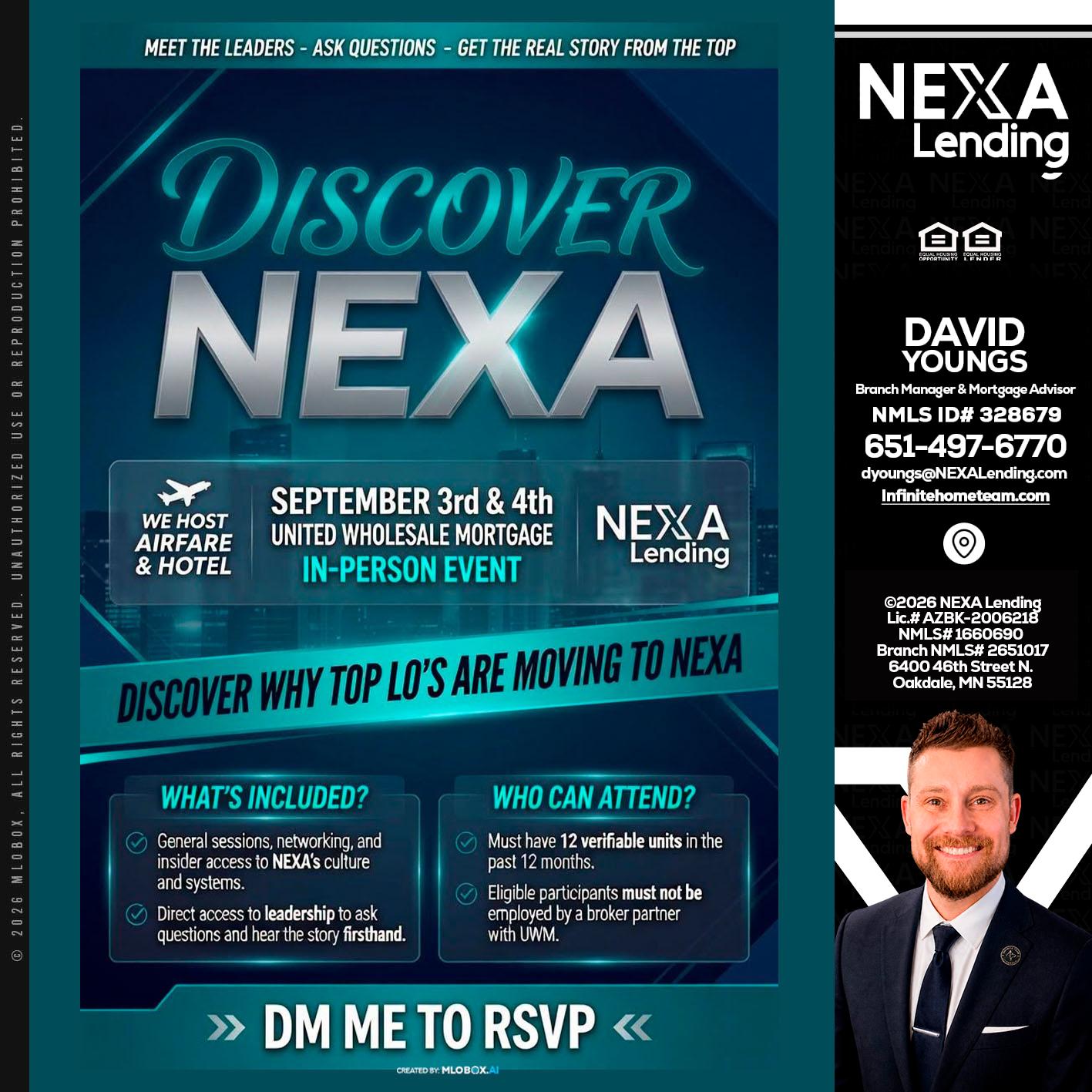 DISCOVER NEXA - David Youngs -Branch Manager & Mortgage Advisor