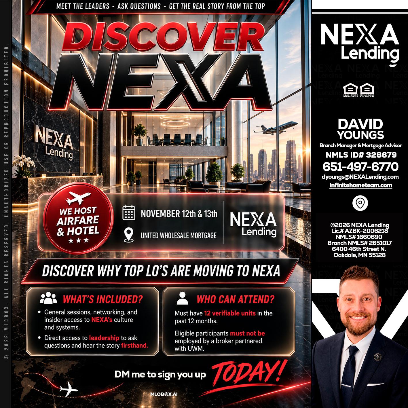 DISCOVER NEXA - David Youngs -Branch Manager & Mortgage Advisor