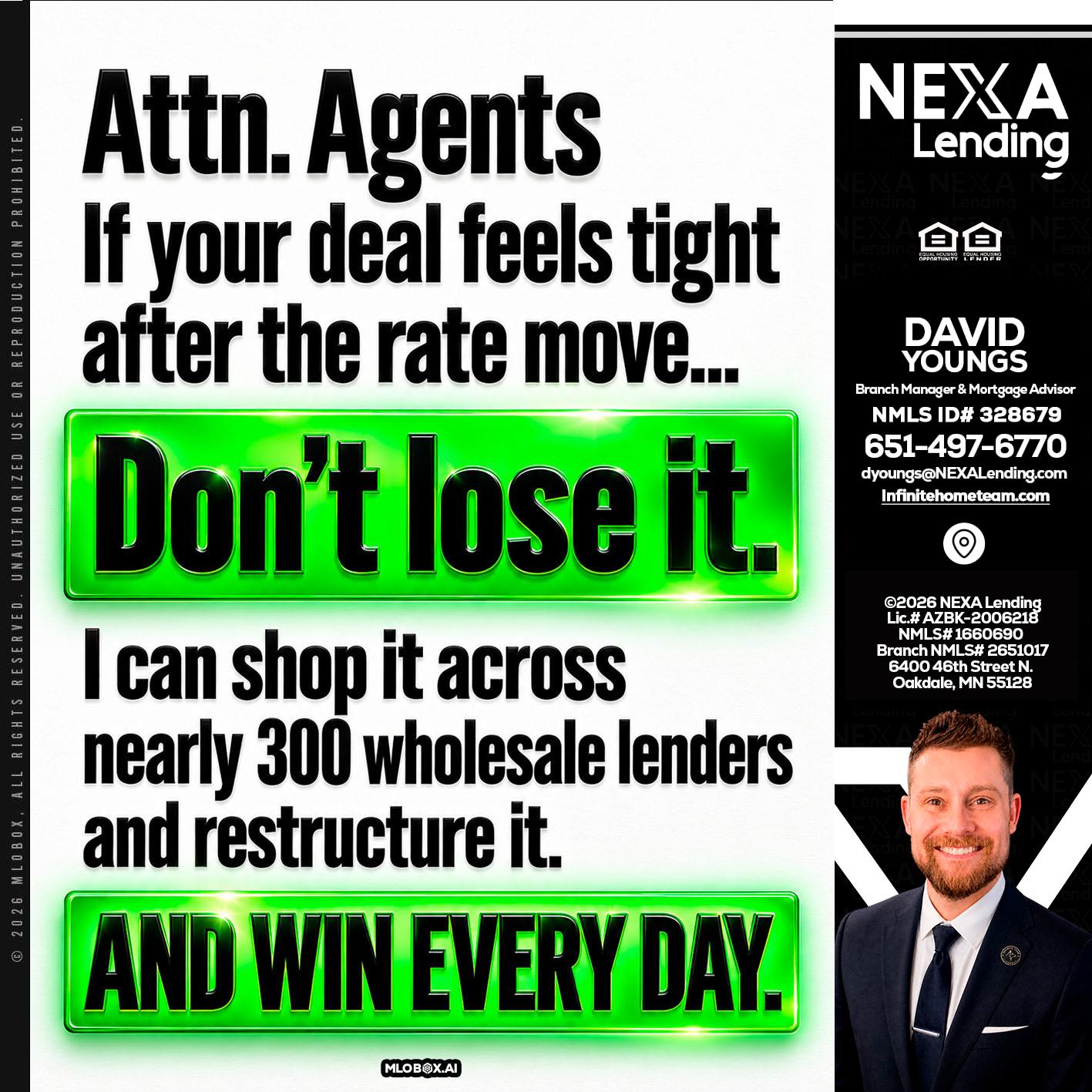 attention agents - David Youngs -Branch Manager & Mortgage Advisor