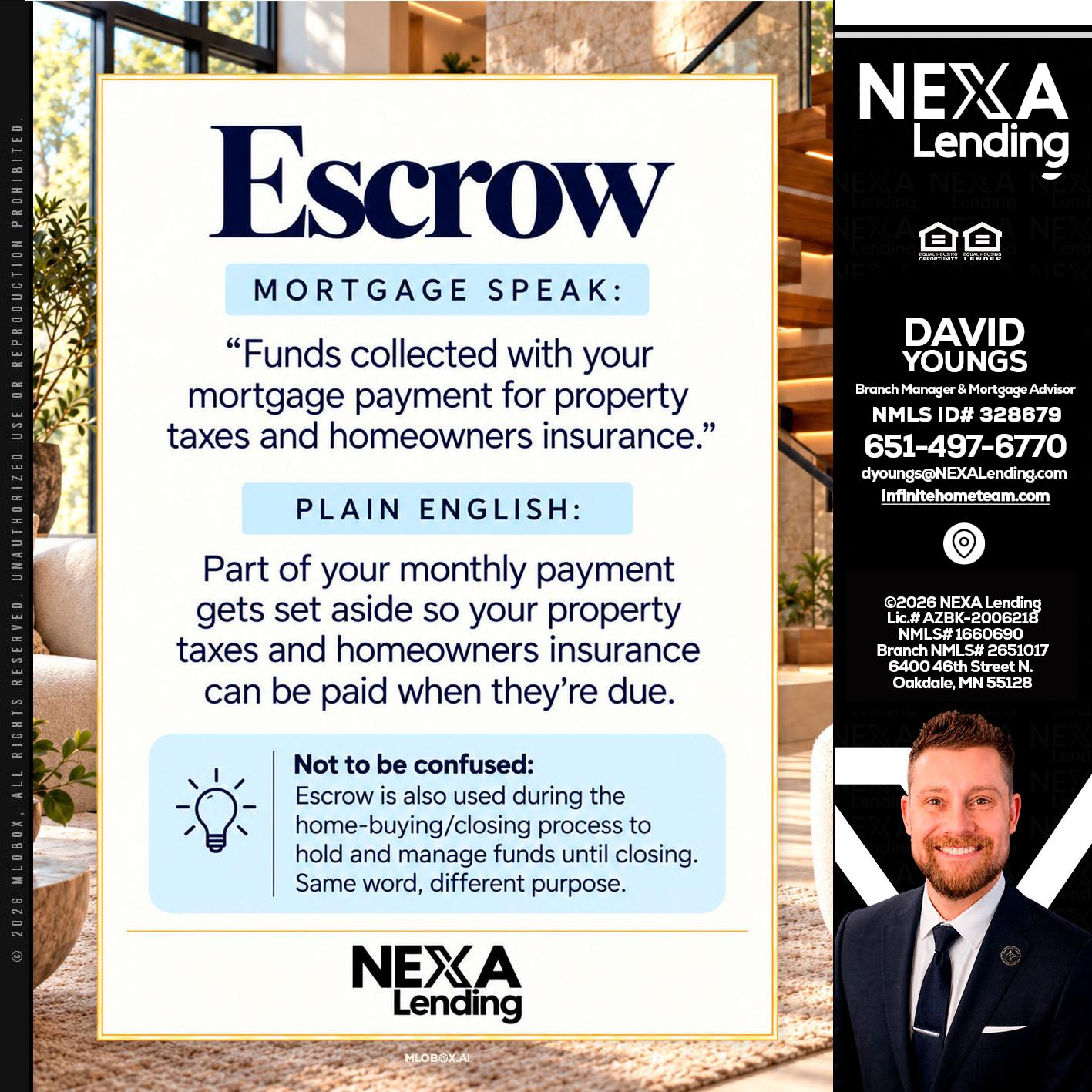 ESCROW - David Youngs -Branch Manager & Mortgage Advisor