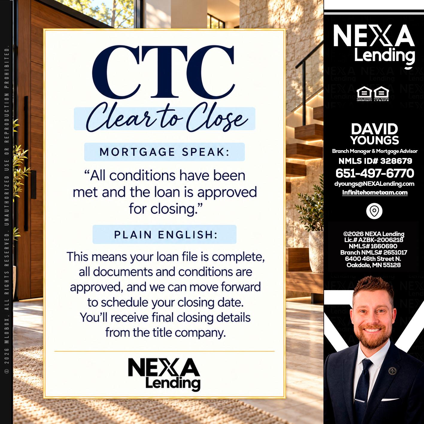 CLEAR TO CLOSE - David Youngs -Branch Manager & Mortgage Advisor