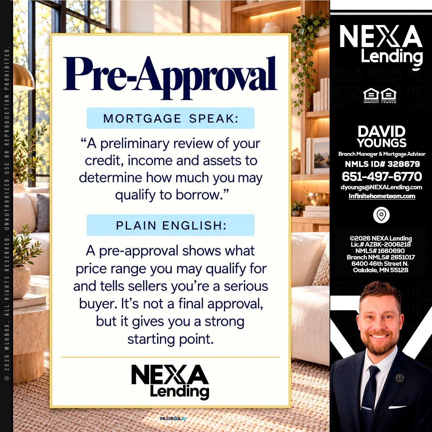 PREAPROVAL - David Youngs -Branch Manager & Mortgage Advisor